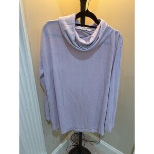 Gap Long Cowl Neck  Soft Poly/viscose Lilac Heathered Sweater Size Large
